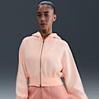 ナイキ Nike Sportswear Phoenix Fleece Loose Full-zip Crop Hoodie レディース パーカー スウ Nike Sportswear Phoenix Fleece Women's Loose Full-Zip